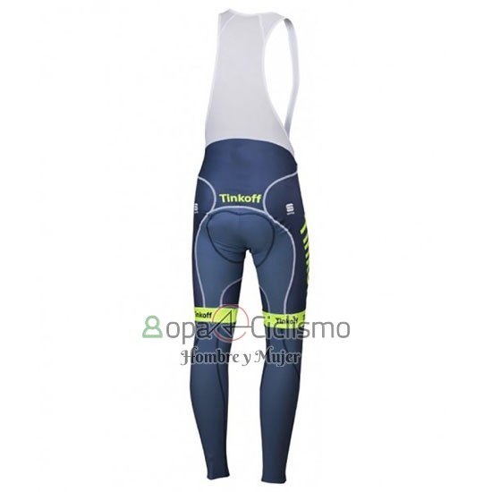 Tinkoff Ropa Ciclismo Culotte Largo 2016 Mangas Largas Verde y Gris